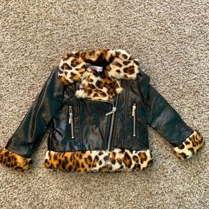 Design history faux leather jacket 2T